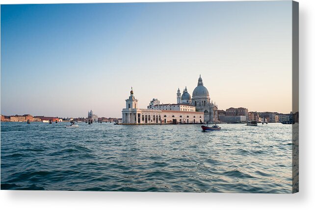 Architecture Acrylic Print featuring the photograph Venice at sunset. by Francesco Emanuele Carucci