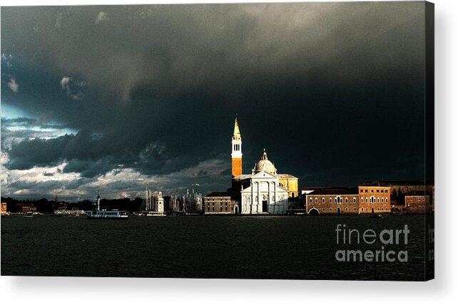 Venice Acrylic Print featuring the photograph Venice island Saint Giorgio Maggiore by Heiko Koehrer-Wagner