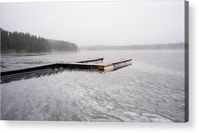Ice Acrylic Print featuring the photograph Waiting for Spring by Mike Evangelist