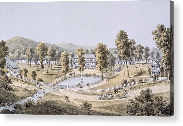Virginia Acrylic Print featuring the drawing Yellow Sulphur Springs, Montgomery by Edward Beyer