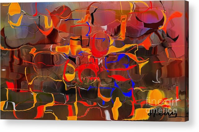 Abstract Prints Acrylic Print featuring the digital art Traces #1 by D Perry