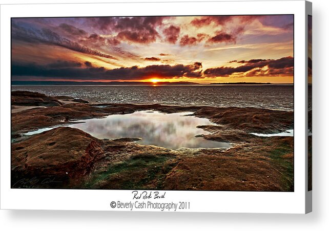 Seascape Acrylic Print featuring the photograph Red Rock Beach #2 by B Cash