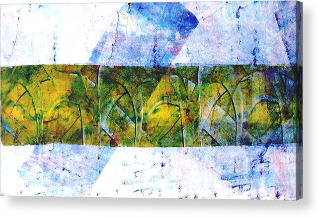 Blue Acrylic Print featuring the mixed media All Over You by Aimee Bruno