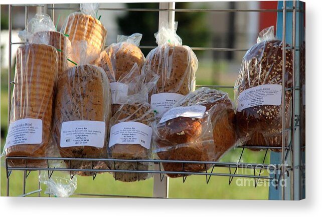 Breads Acrylic Print featuring the photograph Assorted baked breads by Yumi Johnson