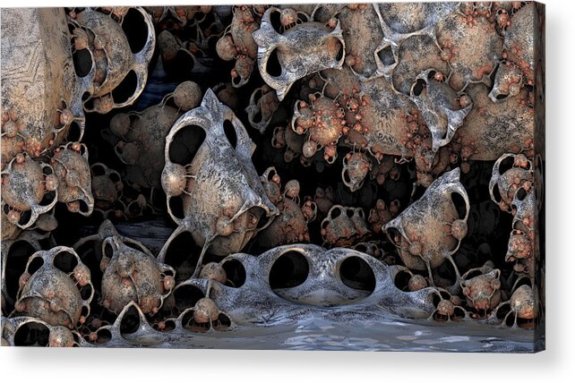 Mandelbulb Acrylic Print featuring the digital art Bug Art by Hal Tenny