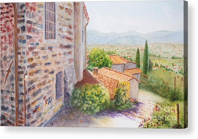 Italy Acrylic Print featuring the painting Casale by Karen Fleschler