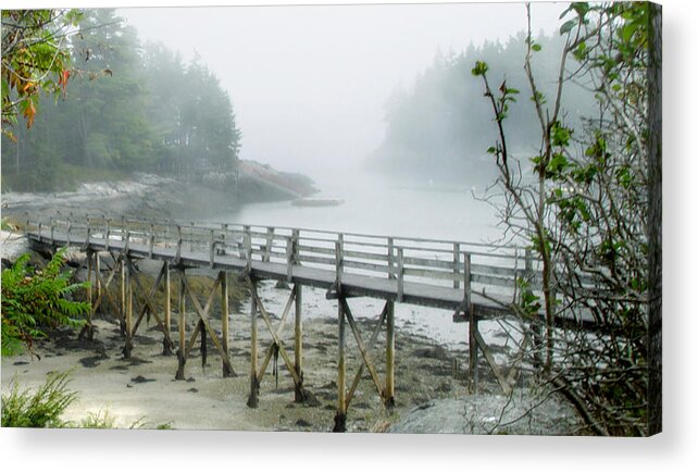 Misty Acrylic Print featuring the photograph Misty Bridge by Marilyn Marchant