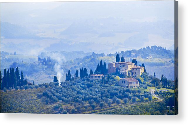 Tuscany Acrylic Print featuring the photograph Nostalgic Tuscany by Mariola Szeliga