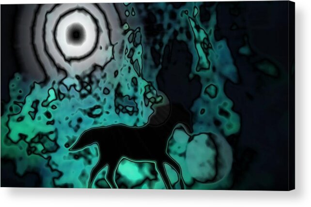Abstract Acrylic Print featuring the photograph The Eclipsed Horse by Jessica S