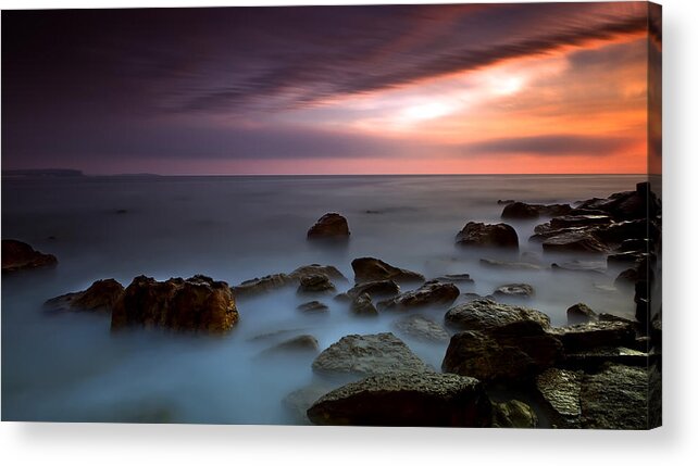 Shelly Beach Acrylic Print featuring the photograph The Heaven's Speech by Mark Lucey