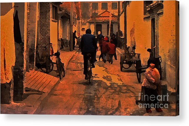 Alley Acrylic Print featuring the photograph The Neighborhood by Lydia Holly