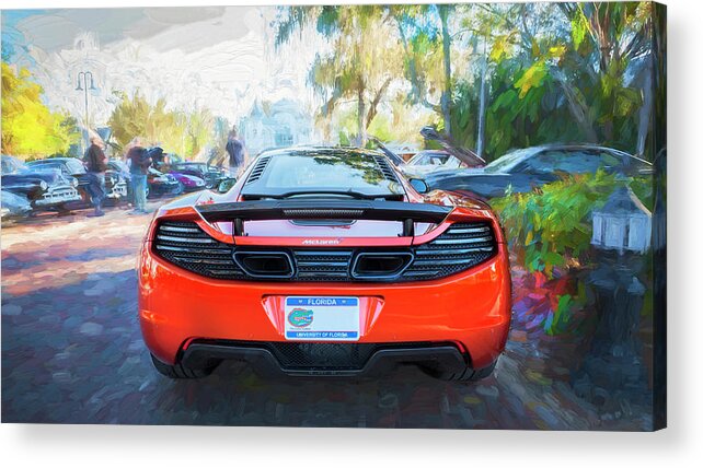 2014 Mclaren Spider Acrylic Print featuring the photograph 2014 McLaren MP4 12C Spider c198 #1 by Rich Franco