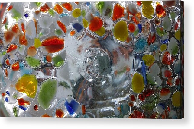Abstract Acrylic Print featuring the digital art Bottoms Up #17 #1 by Scott S Baker