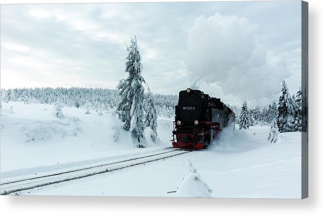 Nature Acrylic Print featuring the photograph Brockenbahn, Harz #2 by Andreas Levi