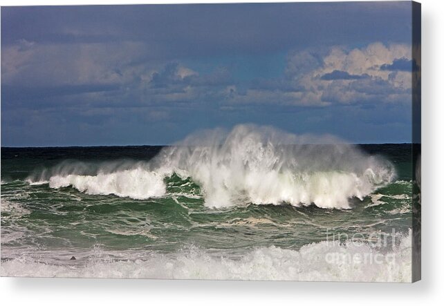 Africa Acrylic Print featuring the photograph Hermanus Surf, South Africa, Indian #1 by Gerard Lacz