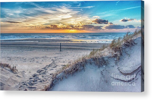 Dutch Acrylic Print featuring the photograph Lets walk to the Beach #1 by Alex Hiemstra