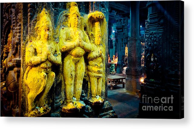 Water Acrylic Print featuring the photograph Meenakshi temple Madurai India #1 by Raimond Klavins