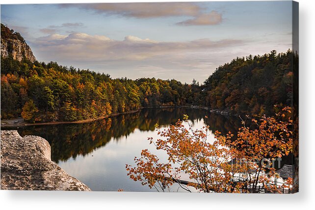 Fall Acrylic Print featuring the photograph Mohonk Mountain House Lake #1 by Alissa Beth Photography