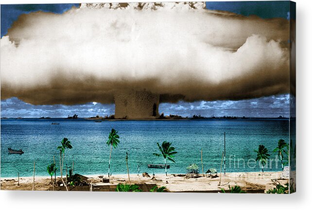 Science Acrylic Print featuring the photograph Operation Crossroads Baker, 1946 #1 by Science Source