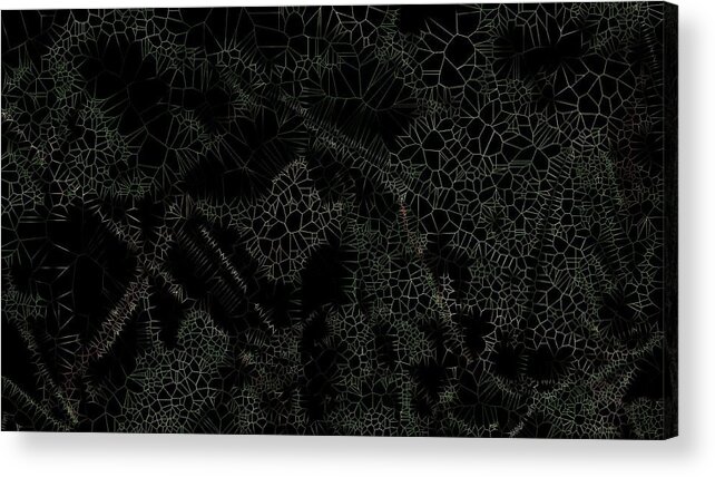 Vorotrans Acrylic Print featuring the mixed media Organic Leaves by Stephane Poirier