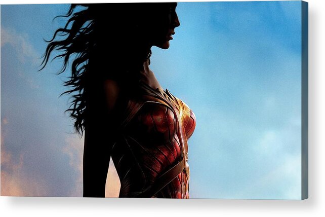 Wonder Woman Acrylic Print featuring the digital art Wonder Woman #1 by Maye Loeser