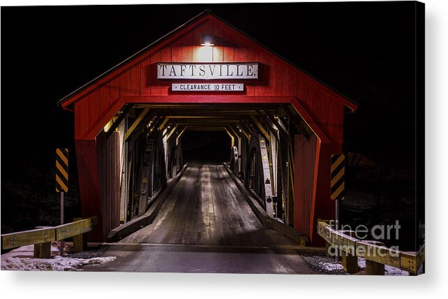Taftsville Covered Bridge Acrylic Print featuring the photograph Taftsville Covered Bridge #3 by Scenic Vermont Photography