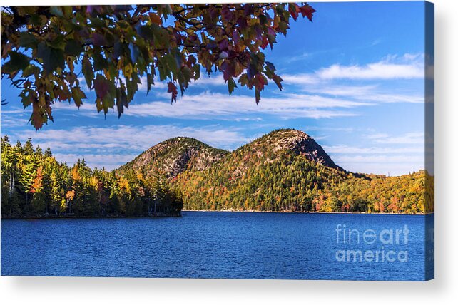 acadia National Park Maine Acrylic Print featuring the photograph The Bubbles and Jordan Pond. #3 by New England Photography