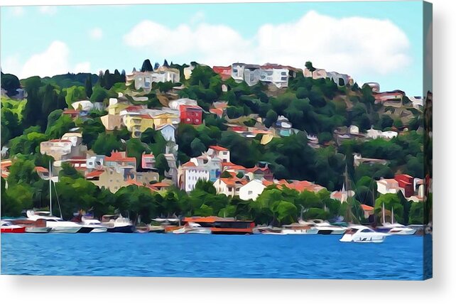 Bosphorus Acrylic Print featuring the photograph On the Bosphorus #4 by Lisa Dunn