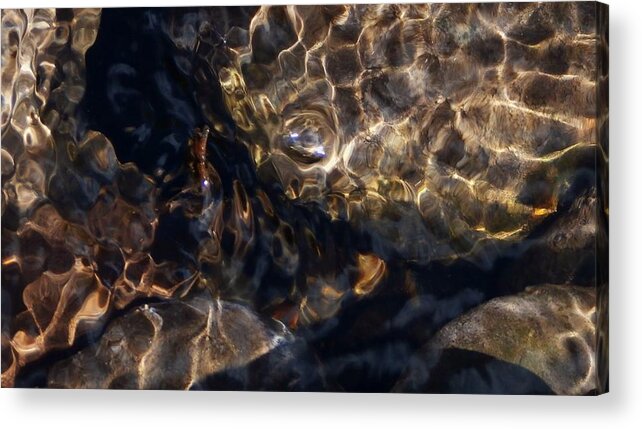 River Acrylic Print featuring the photograph River Stones #4 by Wolfgang Schweizer