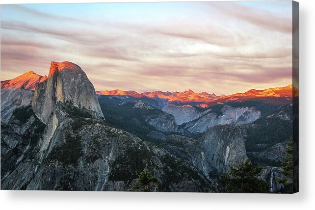 Glacier Point Acrylic Print featuring the photograph Sunset from Glacier Point, Yosemite #4 by Francesco Riccardo Iacomino