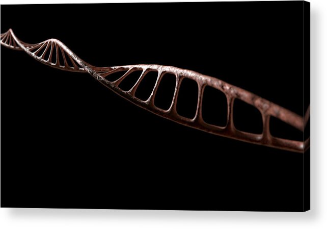 Dna Acrylic Print featuring the digital art DNA Strand Micro #9 by Allan Swart