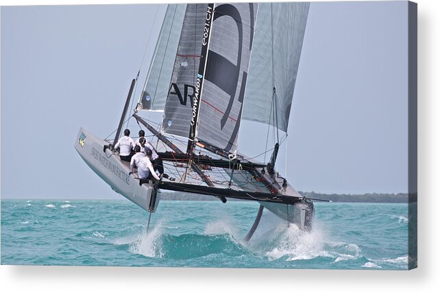 Aerial Acrylic Print featuring the photograph Key West Race Week #983 by Steven Lapkin