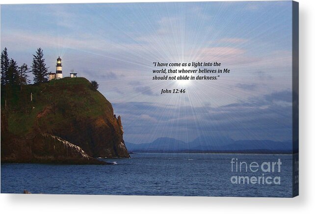 Lighthouse Acrylic Print featuring the photograph A Light Into the World by Charles Robinson