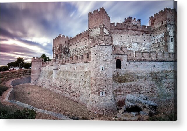 Castile And Leon Acrylic Print featuring the photograph A medieval sunset by Hernan Bua