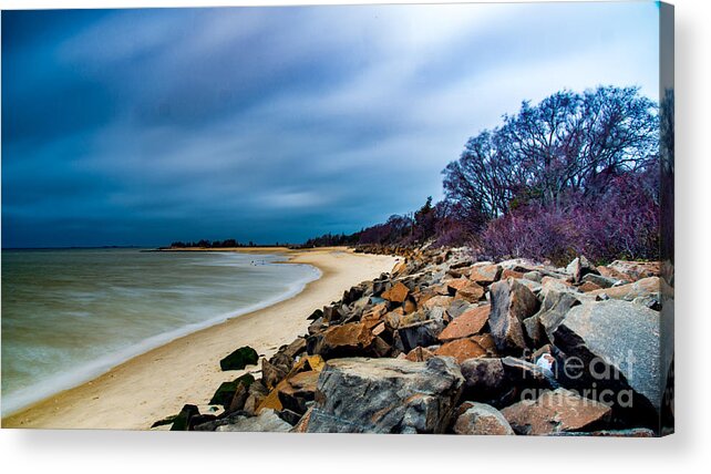 Winter Acrylic Print featuring the photograph A Winter's Beach by Jim DeLillo