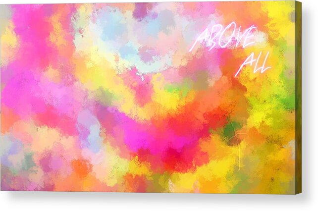 Jesus Acrylic Print featuring the digital art Above All by Payet Emmanuel