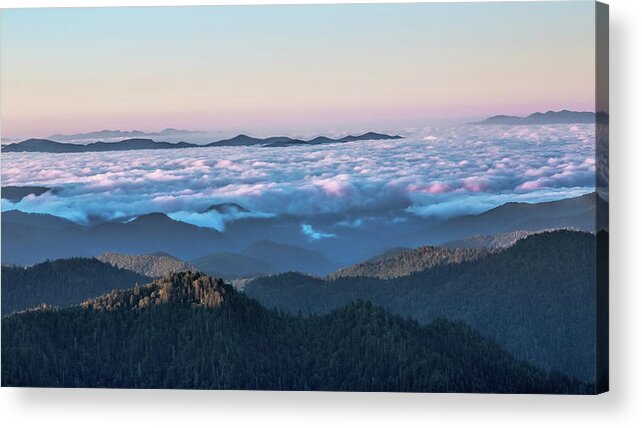 Above The Clouds At Myrtle Point Acrylic Print featuring the photograph Above the Clouds at Myrtle Point by Jemmy Archer