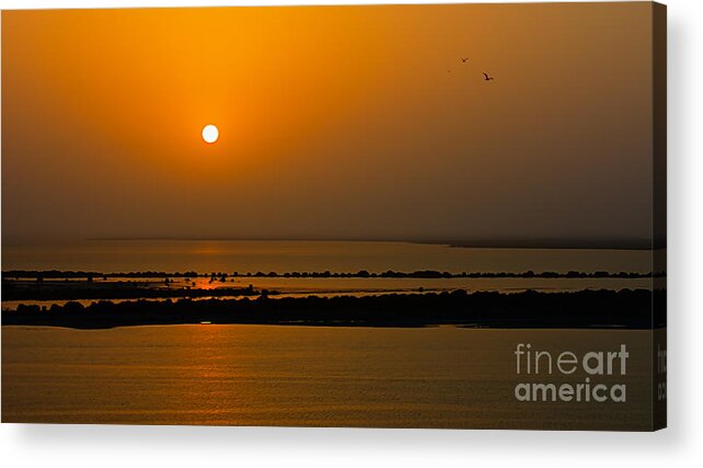 Sunset Acrylic Print featuring the photograph Arabian Gulf Sunset by Peter Kennett
