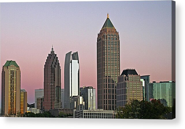 Atlanta Acrylic Print featuring the photograph Atlanta, Georgia - Midtown at Dusk by Richard Krebs