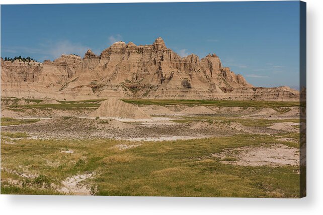 Badlands Acrylic Print featuring the photograph Badlands National Park in South Dakota by Brenda Jacobs