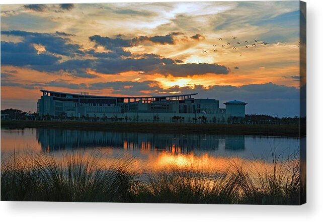 Sunset Acrylic Print featuring the photograph After 5 by Carolyn Mickulas