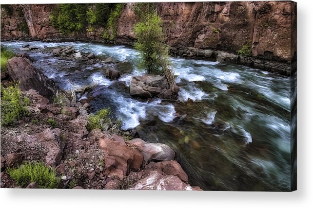 Colorado Acrylic Print featuring the photograph Bend in the Crystal River by Michael Newberry