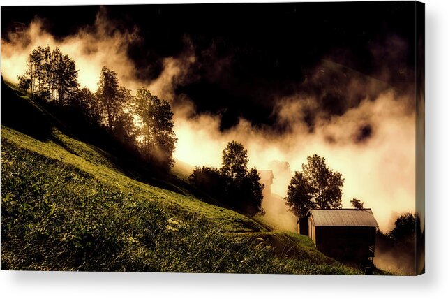 Austria Acrylic Print featuring the photograph Blanket Of Fog At Sunrise - Austria by Mountain Dreams