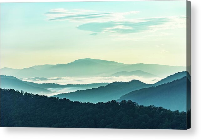 2017 Acrylic Print featuring the photograph Blue Ridge Pastel by Louise Lindsay