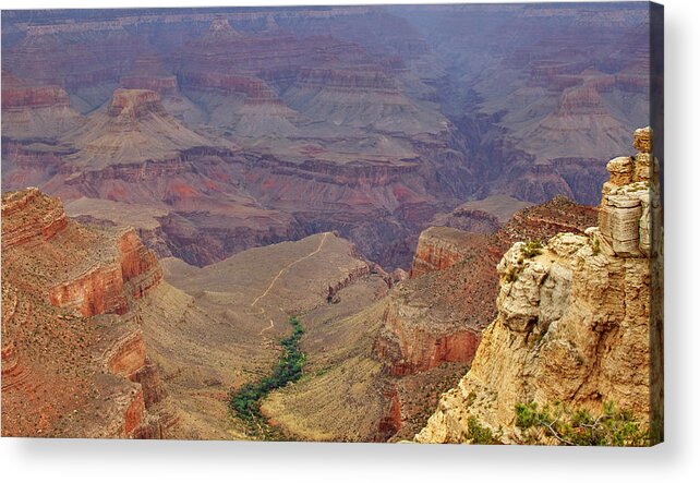 Bright Acrylic Print featuring the photograph Bright Angel Trail by Ricky Barnard