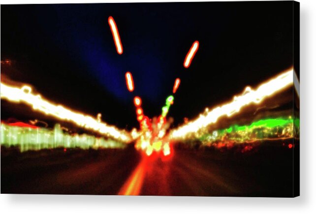 Driving Acrylic Print featuring the photograph Bright Lights by Al Harden