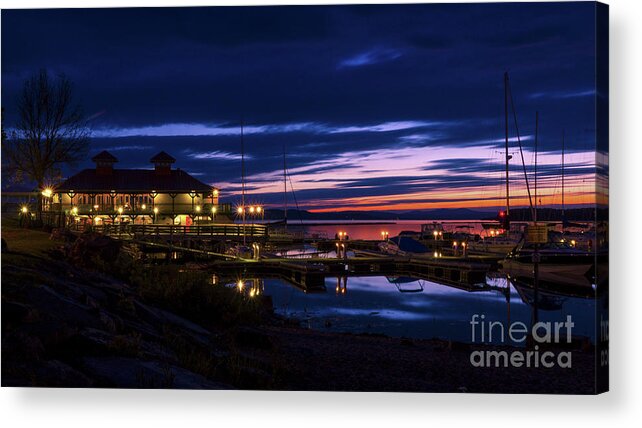 Vermont Acrylic Print featuring the photograph Burlington Boat House by Scenic Vermont Photography