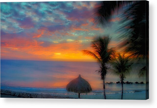 Sunset Acrylic Print featuring the photograph Caribbean Dreams by Stephen Anderson