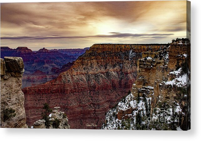 Grand Canyon Acrylic Print featuring the photograph Changing of the Seasons by Adam Morsa