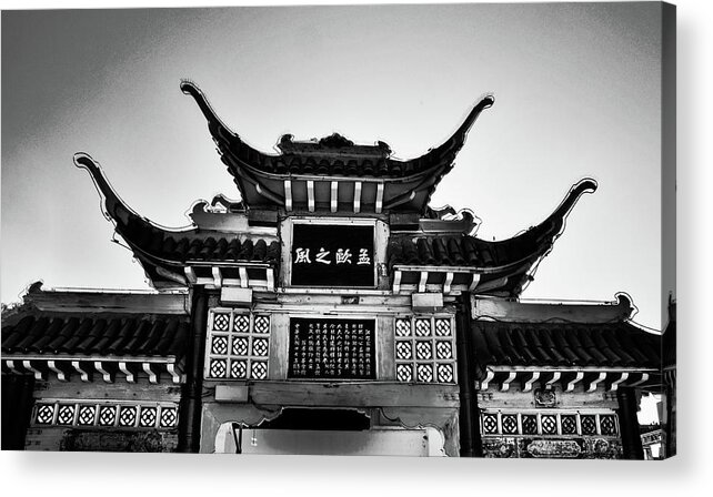 Asian Architecture Acrylic Print featuring the photograph Chinatown L A by Joseph Hollingsworth